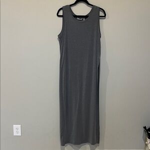 Athleta Charcoal Sleeveless Midi Dress